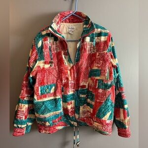 Oleg Cassini Vtg Full Zip 80's 90's Fashion Apparel Stylish Jacket Casual Sz M